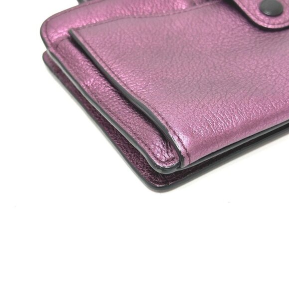 COACH 59958 Pop-up Wallet Messenger Bag Shoulder Bag Leather purple - Picture 3 of 13